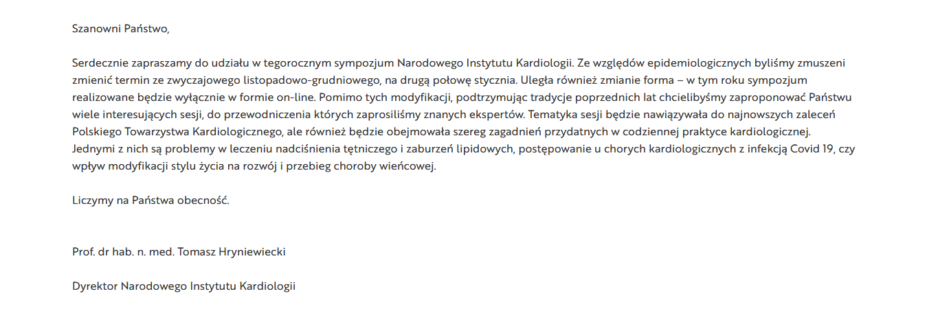 Screenshot 2021 01 21 XXVII Sympozjum naukowo szkoleniowe Narodowego Instytutu Kardiologii w Warszawie Nowości w diagnostyc[...](1)